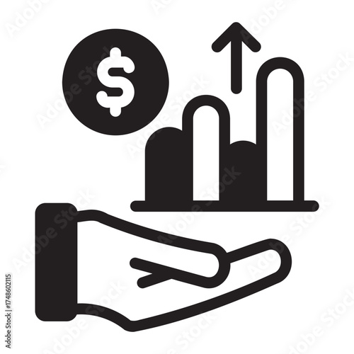 profit glyph icon