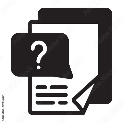 questionnaire glyph icon
