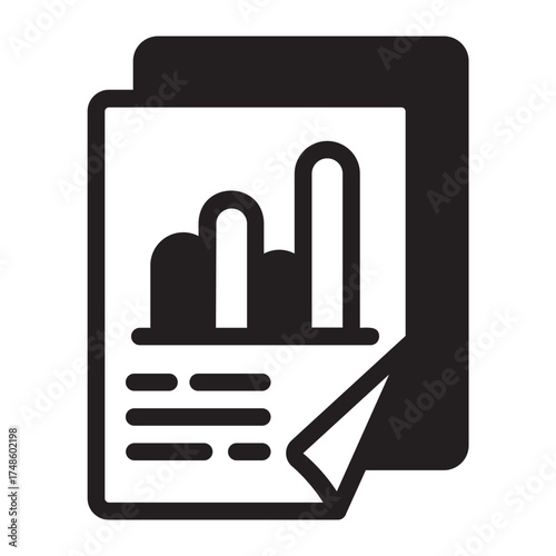 business report glyph icon