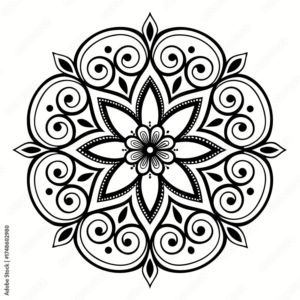 Fototapeta premium Vector floral ornament