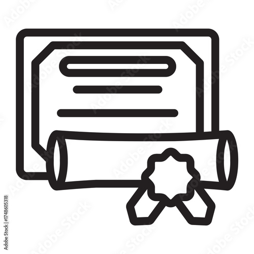 certification line icon