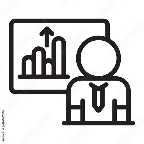 presentation line icon