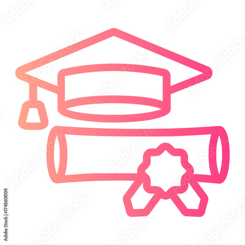 mortarboard gradient icon