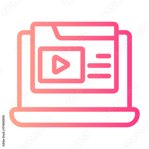 online training gradient icon