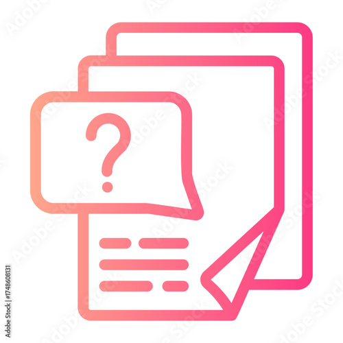 questionnaire gradient icon