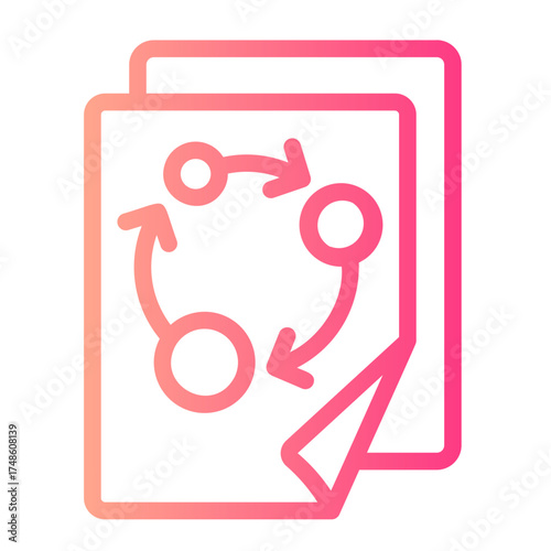 strategic plan gradient icon