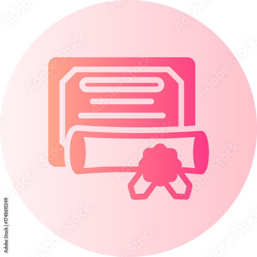 certification gradient icon
