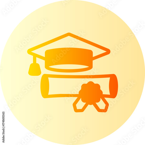 mortarboard gradient icon