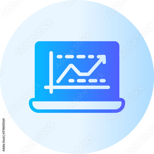 line chart gradient icon