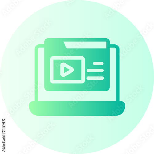 online training gradient icon