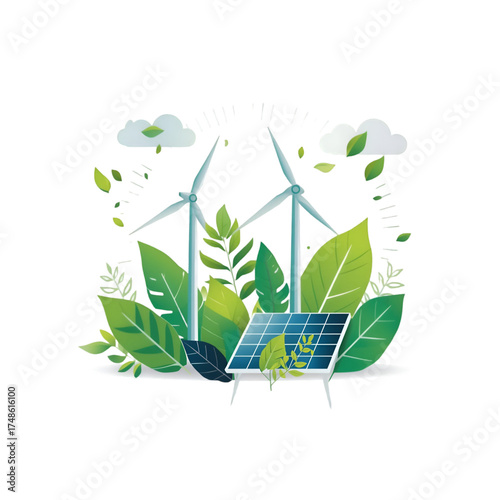 ecology concept with green plant