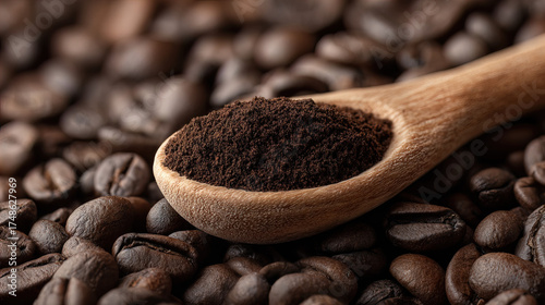 Fresh roasted coffee beans — caffeine energy concept