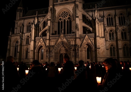 Wallpaper Mural Candlelight Vigil at Historic Abbey Torontodigital.ca
