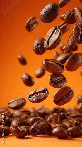 Fresh roasted coffee beans — caffeine energy concept