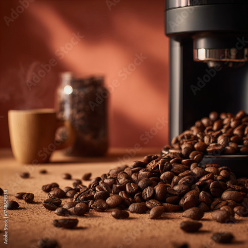 Fresh roasted coffee beans — caffeine energy concept