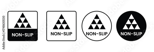 Non-Slip Floor Safety Icons – High-Contrast Label Designs for Slip-Resistant Surfaces