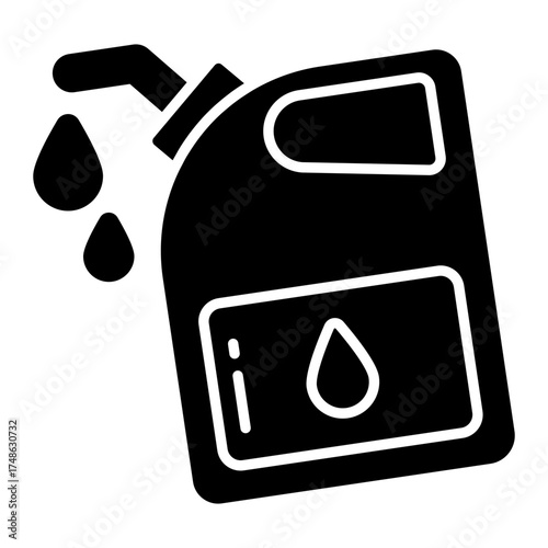 Modern design icon of eco diesel can