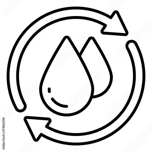 Modern design icon of oil recycling 