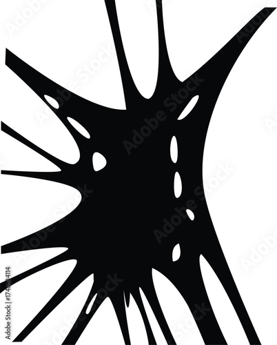 black dripping paint