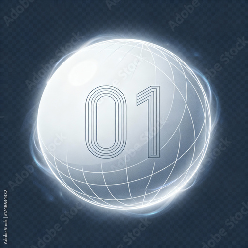 Quantum Qubit Superposition - Minimalist Vector Icon