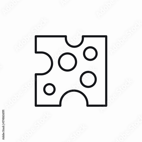 cheese slice icon sign vector