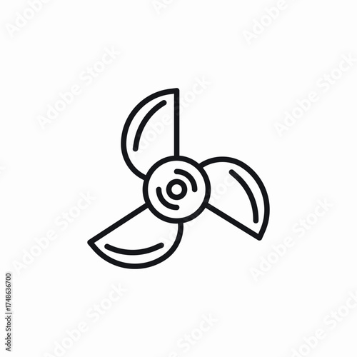 propeller boat ship icon sign vector