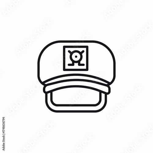 sailor cap icon sign vector