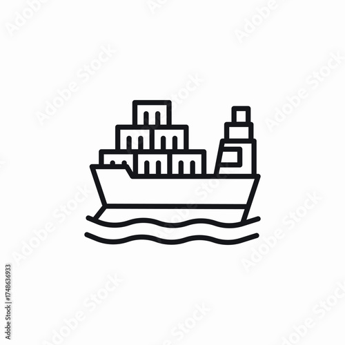 shipping ship icon sign vector