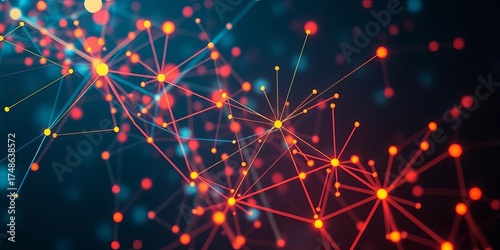 Abstract network nodes and lines forming a complex regulatory system,  system,  compliance