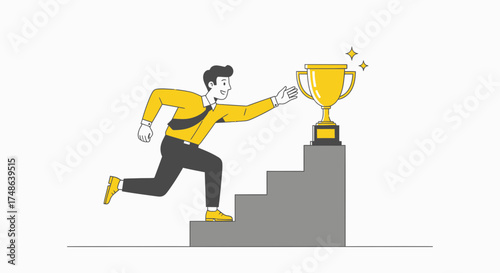 Reaching The Summit A Businessman's Relentless Pursuit Of Their Golden Prize