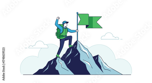 Reaching The Summit: A Symbol Of Achievement Amidst The Peaks Of Success