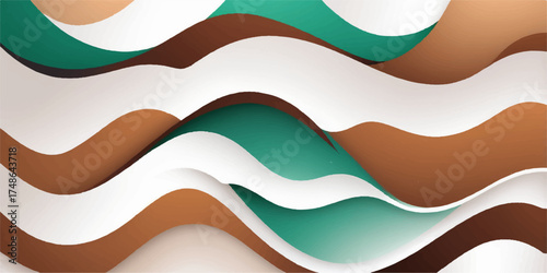 Colorful abstract geometric background vector illustration featuring a smooth wave design and vibrant line pattern for web banner template