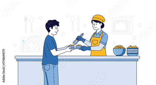 Sharing Food: Serving Up Meals with Care and Providing Nourishment and Support for Others