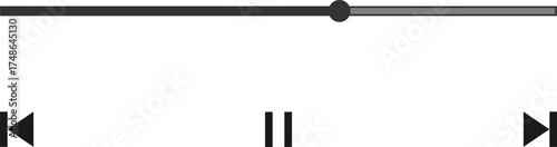 Minimalist audio player controls with slider and pause button