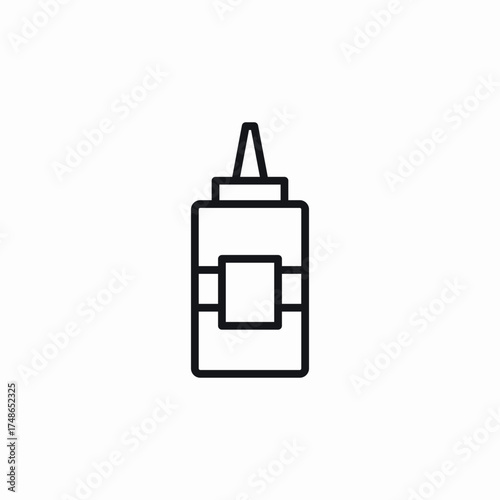 ketchup bottle icon sign vector