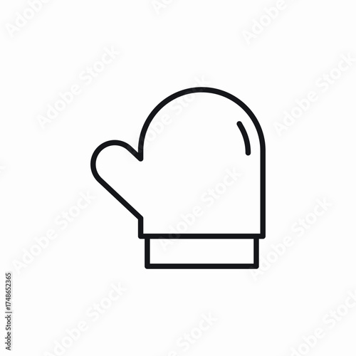 kitchen gloves icon sign vector