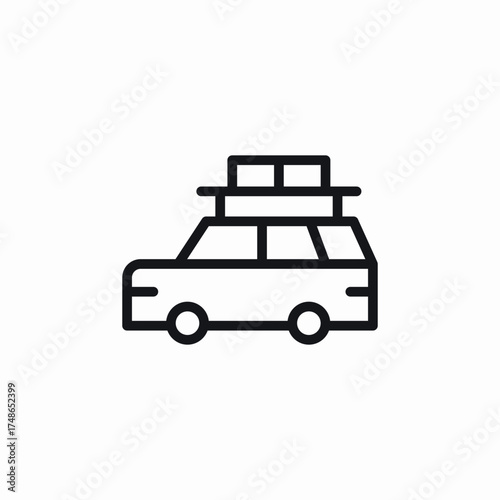 minivan car icon sign vector