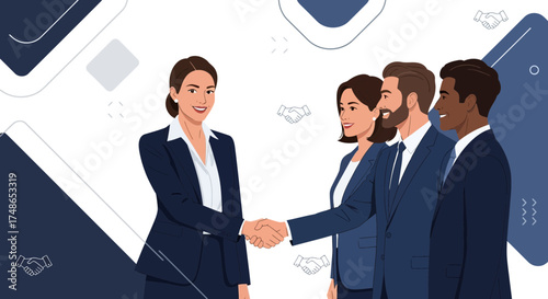 Successful Agreement: Businesspeople Celebrating A Harmonious Partnership Agreement In Style