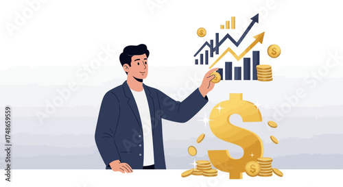 Successful Financial Investment Strategies Depicted Through Animated Business Representation