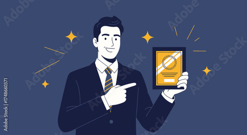 Successful Professional Displays Award, Achieving Recognition And Demonstrating Accomplishment