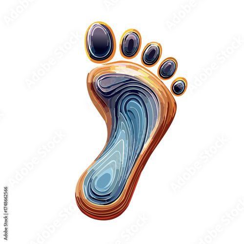 simple footprint graphic