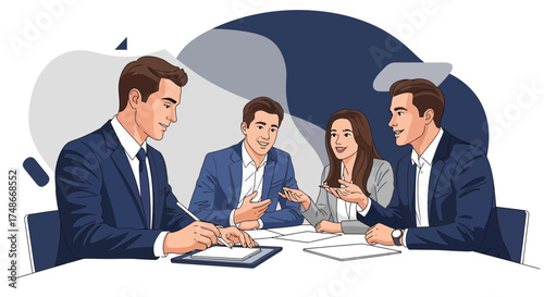Team Discussion: Strategy, Plans and Agreements, A Business Meeting or Collaboration