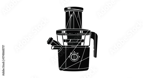 Sleek modern juicer machine, a stylized kitchen appliance for healthy living