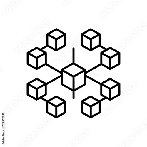 Network of interconnected cubes