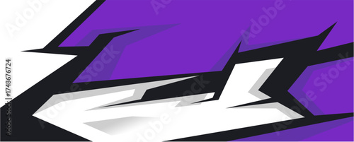 Sport car racing  decal wrap design vector. Graphic abstract stripe racing background kit designs for vehicle, race car, rally and livery