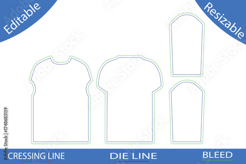 T Shirt Cut Lines Template For Apparel Manufacturing