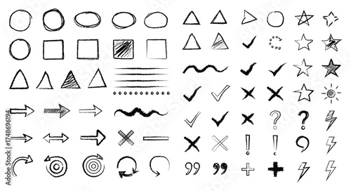 Vector art of hand drawn doodle elements