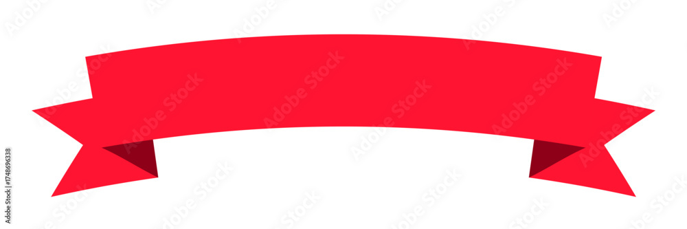 Obraz premium Banner red vector. Ribbon banner vector