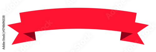 Banner red vector. Ribbon banner vector