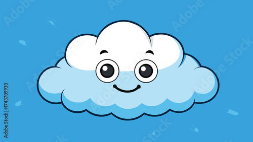 Carton cloude in the blue sky 